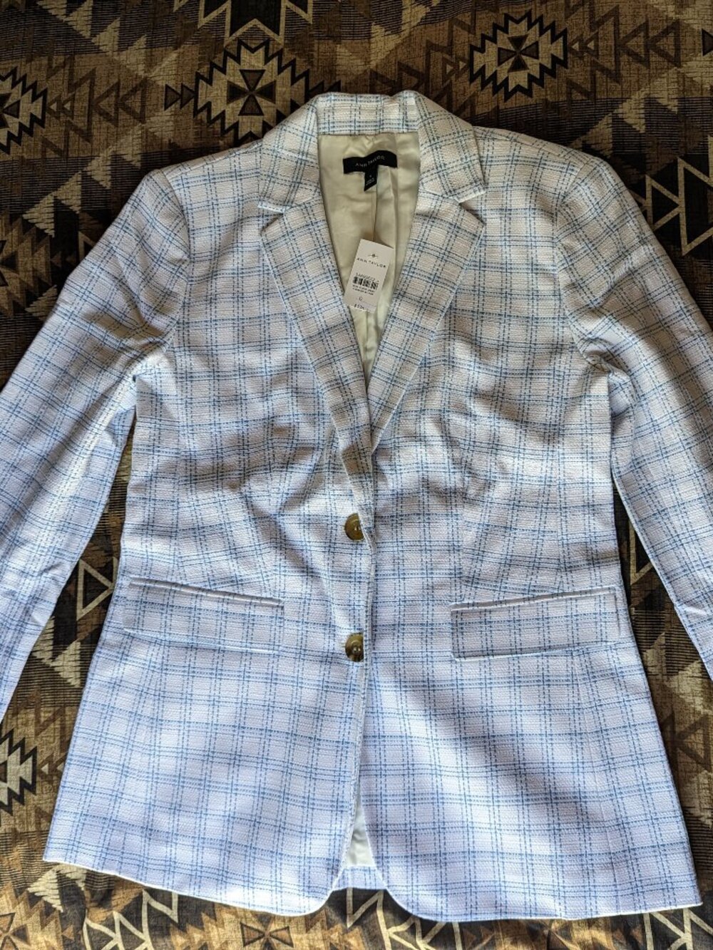 Ann Taylor Plaid Blazer